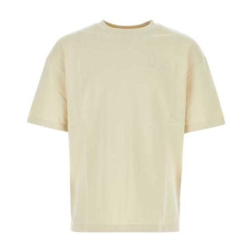 Oversize Zand Katoenen T-shirt Amiri , Beige , Heren