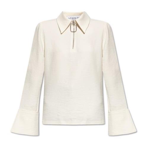 Polo kraag top JW Anderson , Beige , Dames