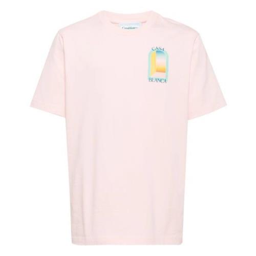 Roze T-shirts en Polos met Logo Casablanca , Pink , Heren