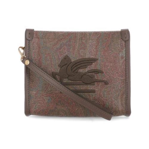 Bruine Pochette met Paisley Patroon Etro , Brown , Dames