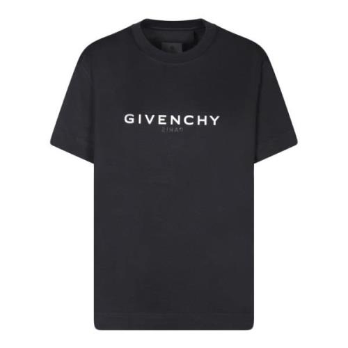 Zwart T-shirt met Logoprint Givenchy , Black , Dames