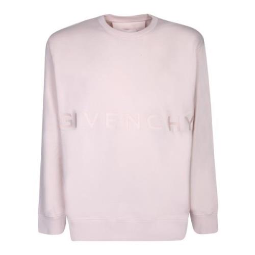 Roze Sweatshirt Ronde Hals Logo Print Givenchy , Pink , Heren