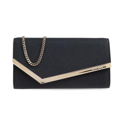 Glitter Clutch Emmie Jimmy Choo , Black , Dames