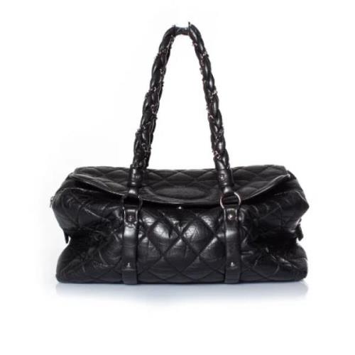 Pre-owned Leather chanel-bags Chanel Vintage , Black , Dames