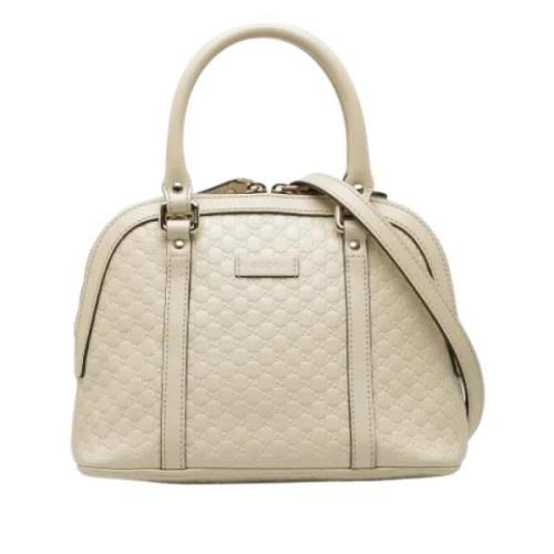 Pre-owned Leather gucci-bags Gucci Vintage , White , Dames