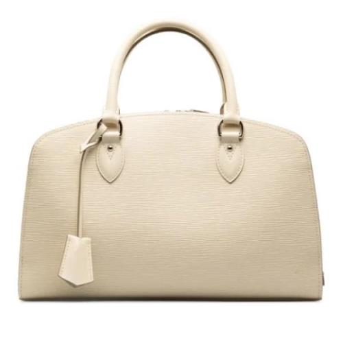 Pre-owned Leather louis-vuitton-bags Louis Vuitton Vintage , White , D...