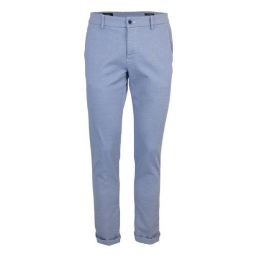 Blauwe Slim Fit Chino Broek Mason's , Blue , Heren