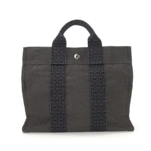 Pre-owned Fabric totes Hermès Vintage , Black , Dames