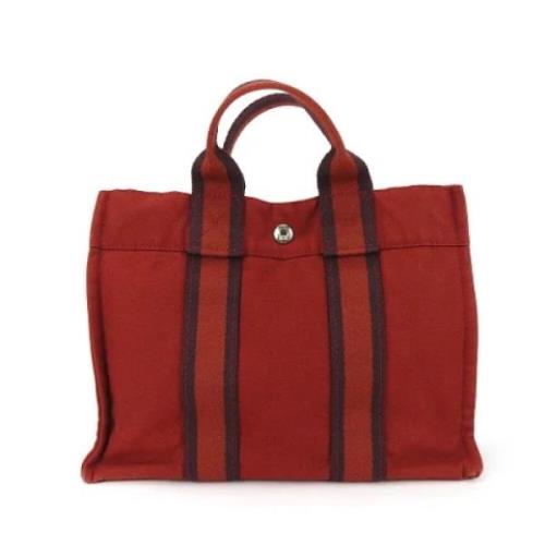 Pre-owned Fabric handbags Hermès Vintage , Red , Dames