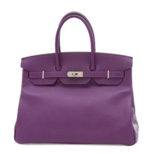 Pre-owned Fabric handbags Hermès Vintage , Purple , Dames