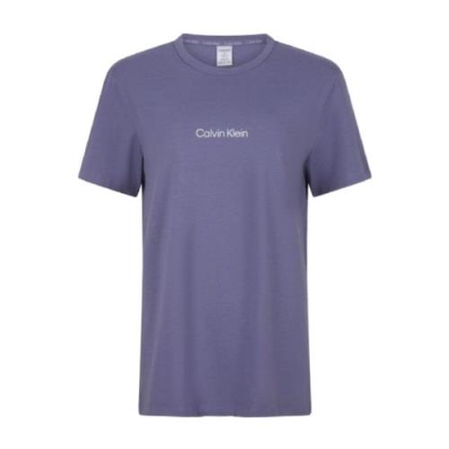 Centraal Logo Dames T-shirt Calvin Klein , Purple , Dames