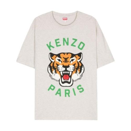 Grijze T-shirts en Polos met Tiger Print Kenzo , Gray , Dames