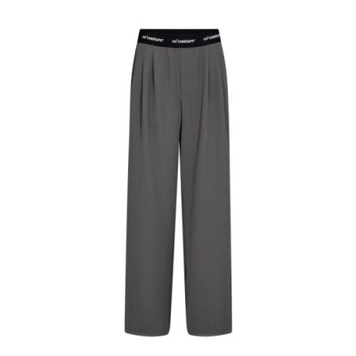 Logo Pant Broek Mid Grey Co'Couture , Gray , Dames