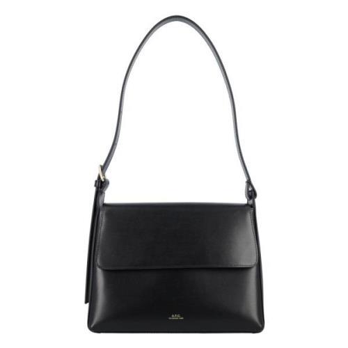 Zwarte Virginie Flap Handtas A.p.c. , Black , Dames