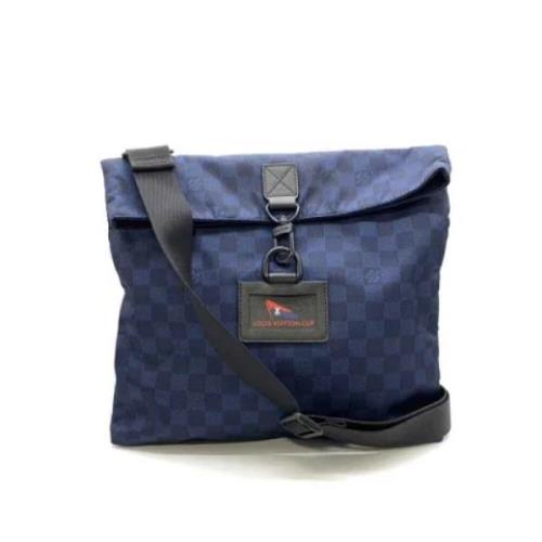 Pre-owned Fabric shoulder-bags Louis Vuitton Vintage , Blue , Heren