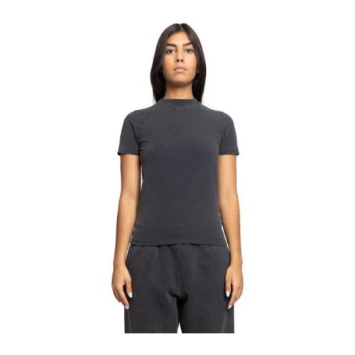 Gewassen Zwarte Mini Tee Entire Studios , Black , Dames