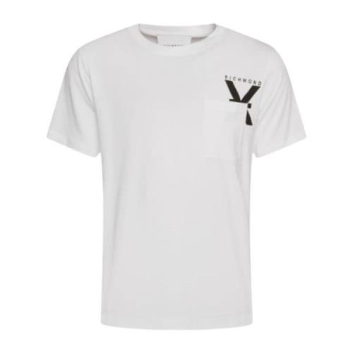 Heren Casual T-Shirt John Richmond , White , Heren