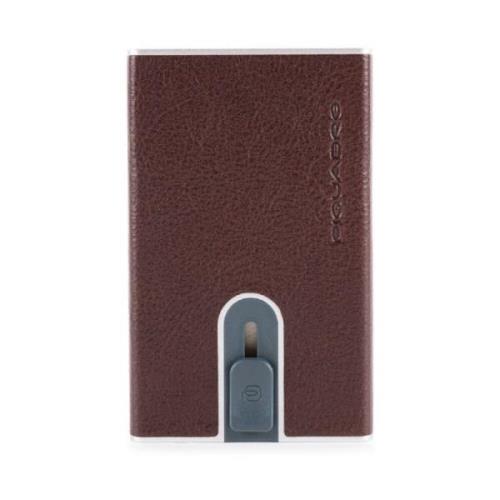 Donkerbruine Creditcardportemonnee Rfid Piquadro , Brown , Heren