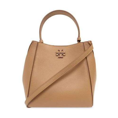 Grained Leather Shoulder Bag Beige Tory Burch , Beige , Dames