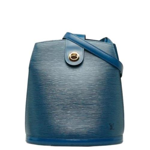 Pre-owned Leather shoulder-bags Louis Vuitton Vintage , Blue , Dames