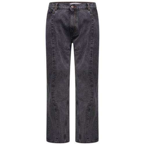 Zwarte Wire Jeans Rechte Zoom Y/Project , Black , Unisex