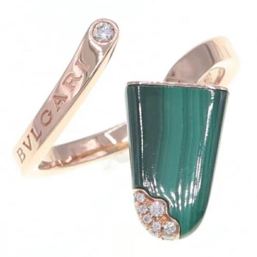 Pre-owned Rose Gold rings Bvlgari Vintage , Green , Dames
