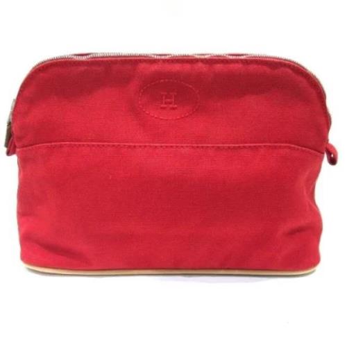 Pre-owned Fabric pouches Hermès Vintage , Red , Dames