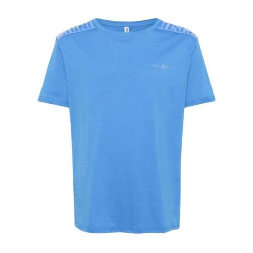 Heren Logo Band T-Shirt Moschino , Blue , Heren