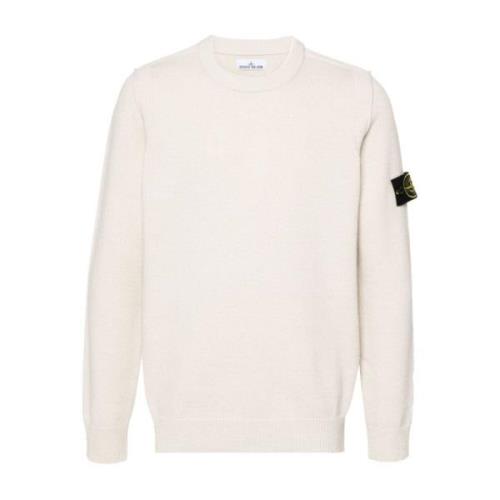 Off-White Gebreide Crew Neck Sweater Stone Island , White , Heren