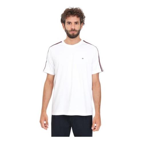 Global Stripe T-shirt Wit Tommy Hilfiger , White , Heren