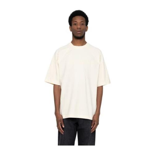 Licht Beige Typo T-Shirt Jacquemus , Beige , Heren