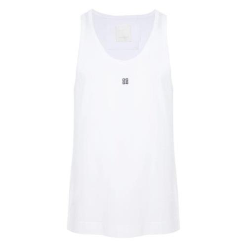 Geborduurd Logo Witte T-shirts en Polos Givenchy , White , Heren