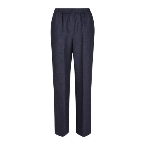 Wijde Linnen Broek Eleventy , Blue , Dames