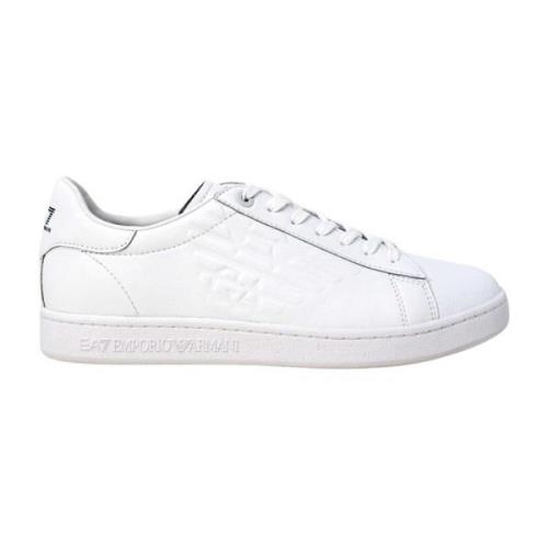 Witte Vetersneakers met 3cm Hak Emporio Armani EA7 , White , Heren