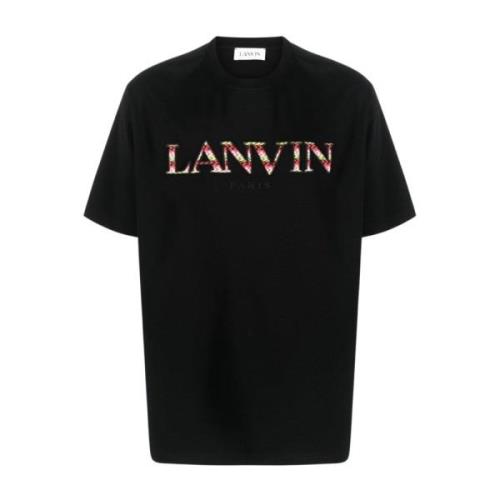 Zwarte Classic Curb Tee-Shirt Lanvin , Black , Heren