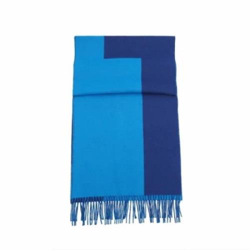 Pre-owned Wool scarves Hermès Vintage , Blue , Dames