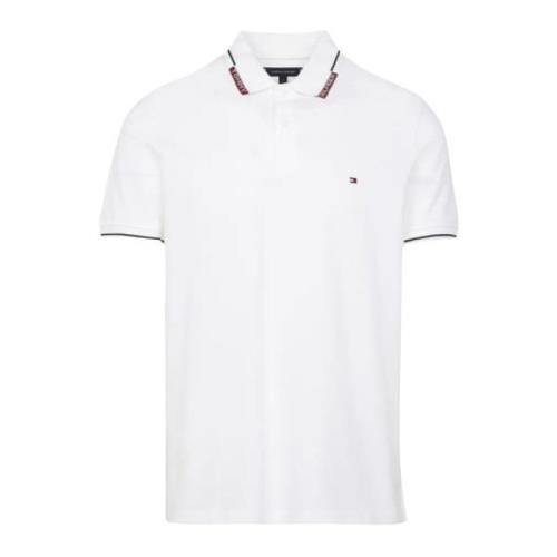 Heren Polo Shirt met Kraag Plaatsing Tommy Hilfiger , White , Heren