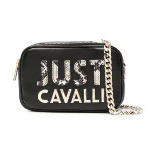 Dames Cut Out Logo Sketch Tas Just Cavalli , Black , Dames