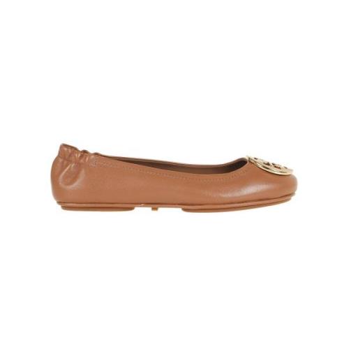 Metallic Ballerina's Opvouwbaar Antislip Schoenen Tory Burch , Brown ,...