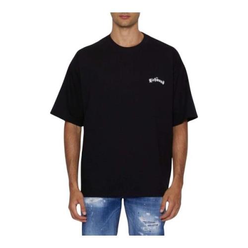 Heren Casual T-shirt John Richmond , Black , Heren