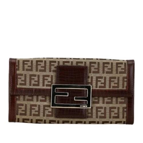 Pre-owned Canvas wallets Fendi Vintage , Brown , Dames