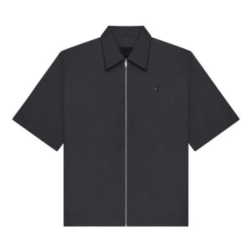 Zwarte shirts met 4G metalen stuk Givenchy , Black , Heren