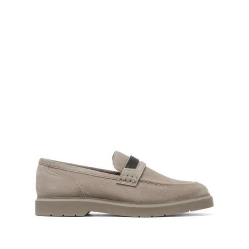 IJzige Loafer Schoenen voor Vrouwen Brunello Cucinelli , Gray , Dames