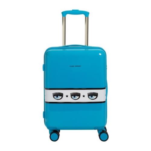 Blauwe Logomania Trolley Tas Chiara Ferragni Collection , Blue , Dames