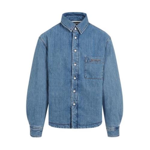 Blauwe Tabac Boulanger Overhemd Jacquemus , Blue , Heren