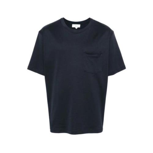 Navy Blauw Katoenen T-shirt Lardini , Blue , Heren