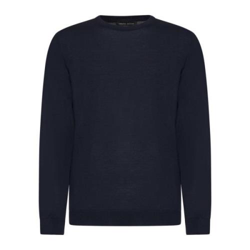 Blauwe Sweaters voor Mannen Roberto Collina , Blue , Heren