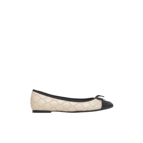 Zwarte Patent Ballet Flats Roberto Festa , Beige , Dames