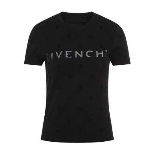 Zwarte korte mouwen T-shirt Givenchy , Black , Dames