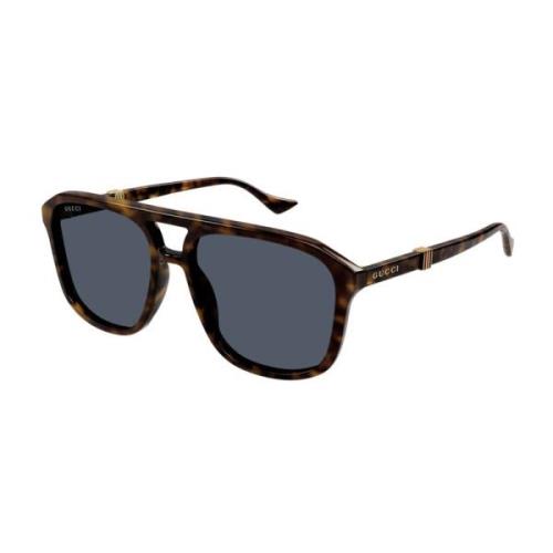 Aviator zonnebril in donkerbruin schildpad Gucci , Brown , Heren